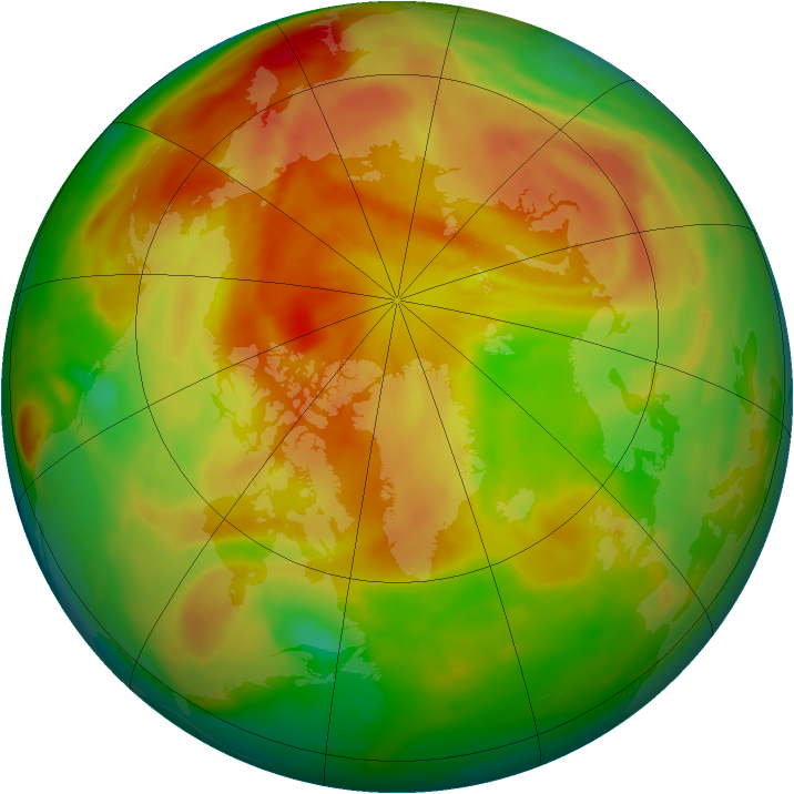 Arctic ozone map for 07 April 2009